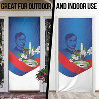 Philippines Rizal Day Door Cover Filipino Motto Stella Polynesian Pattern - Wonder Print Shop