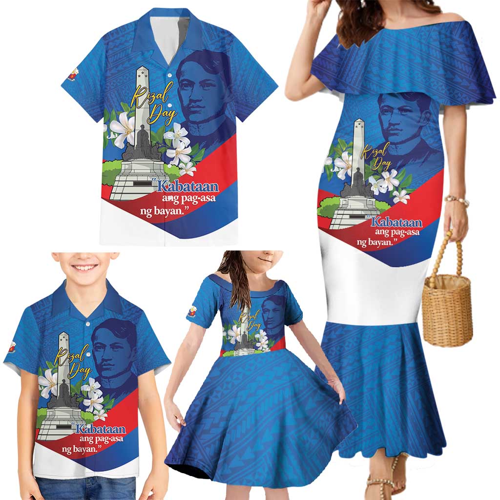 Philippines Rizal Day Family Matching Mermaid Dress and Hawaiian Shirt Filipino Motto Stella Polynesian Pattern - Wonder Print Shop