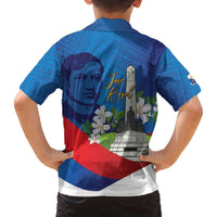 Philippines Rizal Day Family Matching Off The Shoulder Long Sleeve Dress and Hawaiian Shirt Filipino Motto Stella Polynesian Pattern - Wonder Print Shop