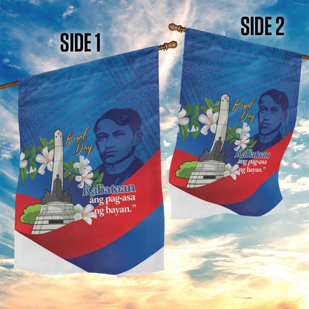 Philippines Rizal Day Garden Flag Filipino Motto Stella Polynesian Pattern - Wonder Print Shop