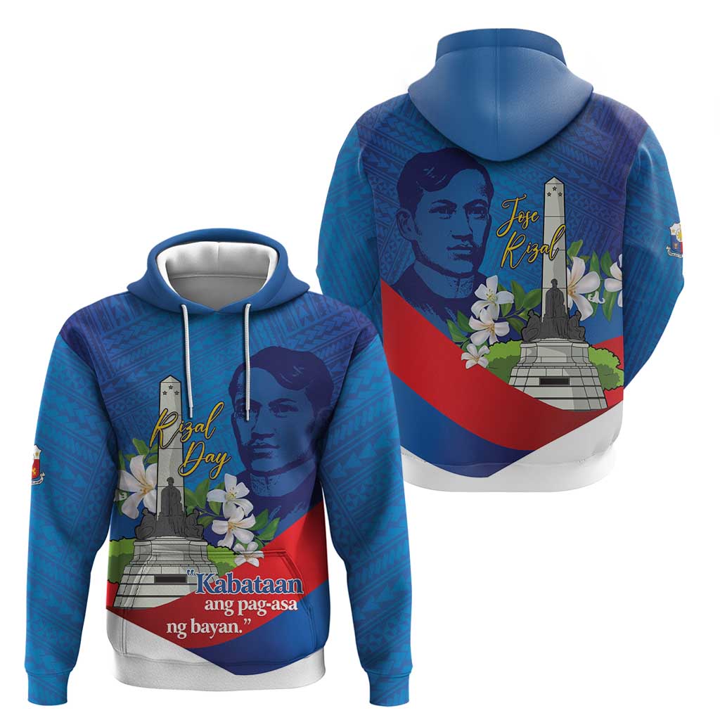 Philippines Rizal Day Hoodie Filipino Motto Stella Polynesian Pattern - Wonder Print Shop