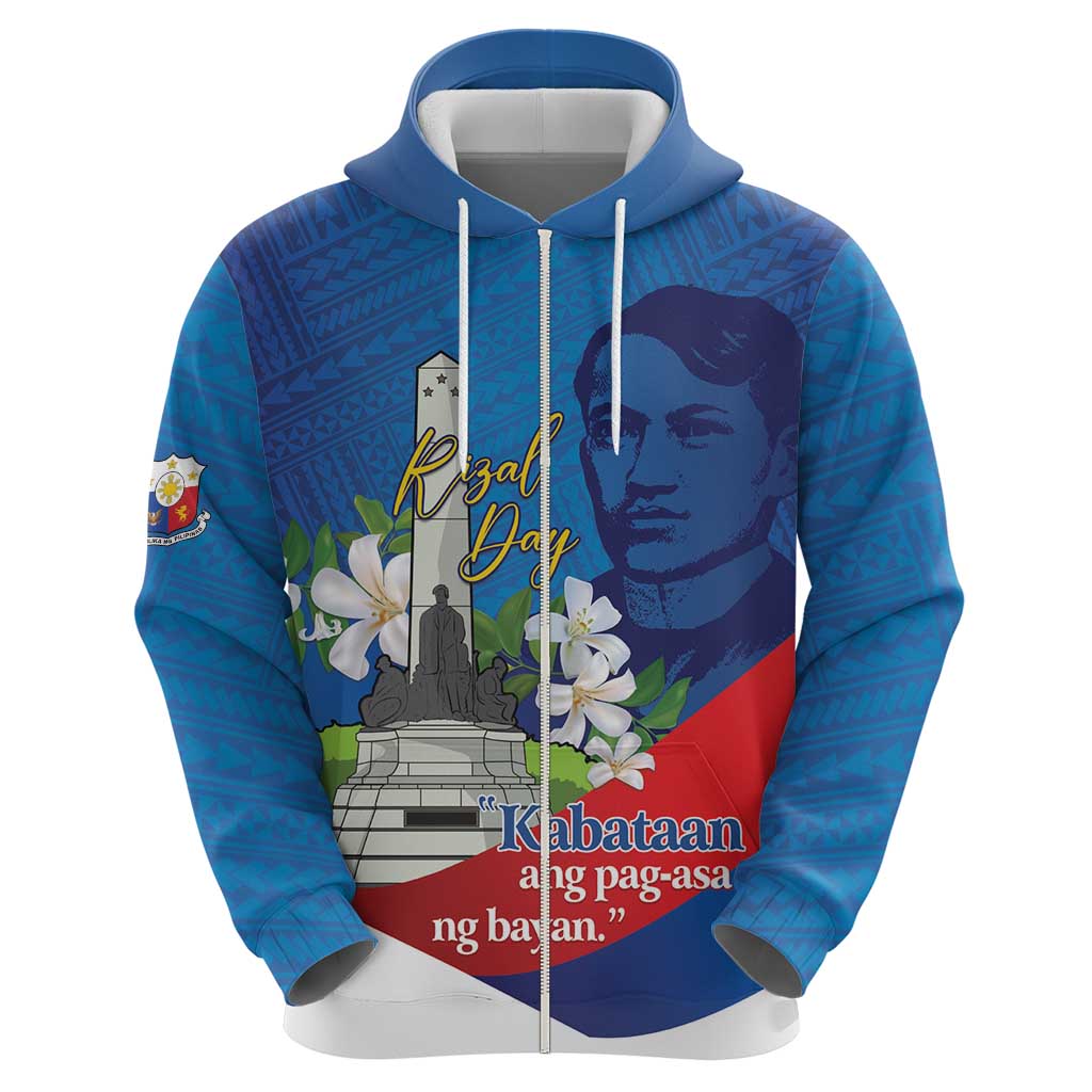 Philippines Rizal Day Hoodie Filipino Motto Stella Polynesian Pattern - Wonder Print Shop