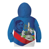 Philippines Rizal Day Kid Hoodie Filipino Motto Stella Polynesian Pattern - Wonder Print Shop
