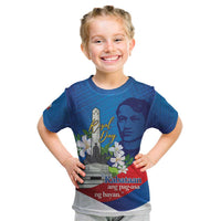 Philippines Rizal Day Kid T Shirt Filipino Motto Stella Polynesian Pattern - Wonder Print Shop