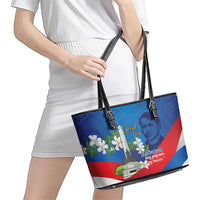 Philippines Rizal Day Leather Tote Bag Filipino Motto Stella Polynesian Pattern - Wonder Print Shop