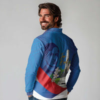 Philippines Rizal Day Long Sleeve Polo Shirt Filipino Motto Stella Polynesian Pattern - Wonder Print Shop