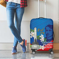 Philippines Rizal Day Luggage Cover Filipino Motto Stella Polynesian Pattern - Wonder Print Shop