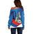 Philippines Rizal Day Off Shoulder Sweater Filipino Motto Stella Polynesian Pattern - Wonder Print Shop