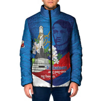 Philippines Rizal Day Padded Jacket Filipino Motto Stella Polynesian Pattern - Wonder Print Shop