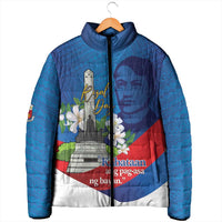 Philippines Rizal Day Padded Jacket Filipino Motto Stella Polynesian Pattern - Wonder Print Shop
