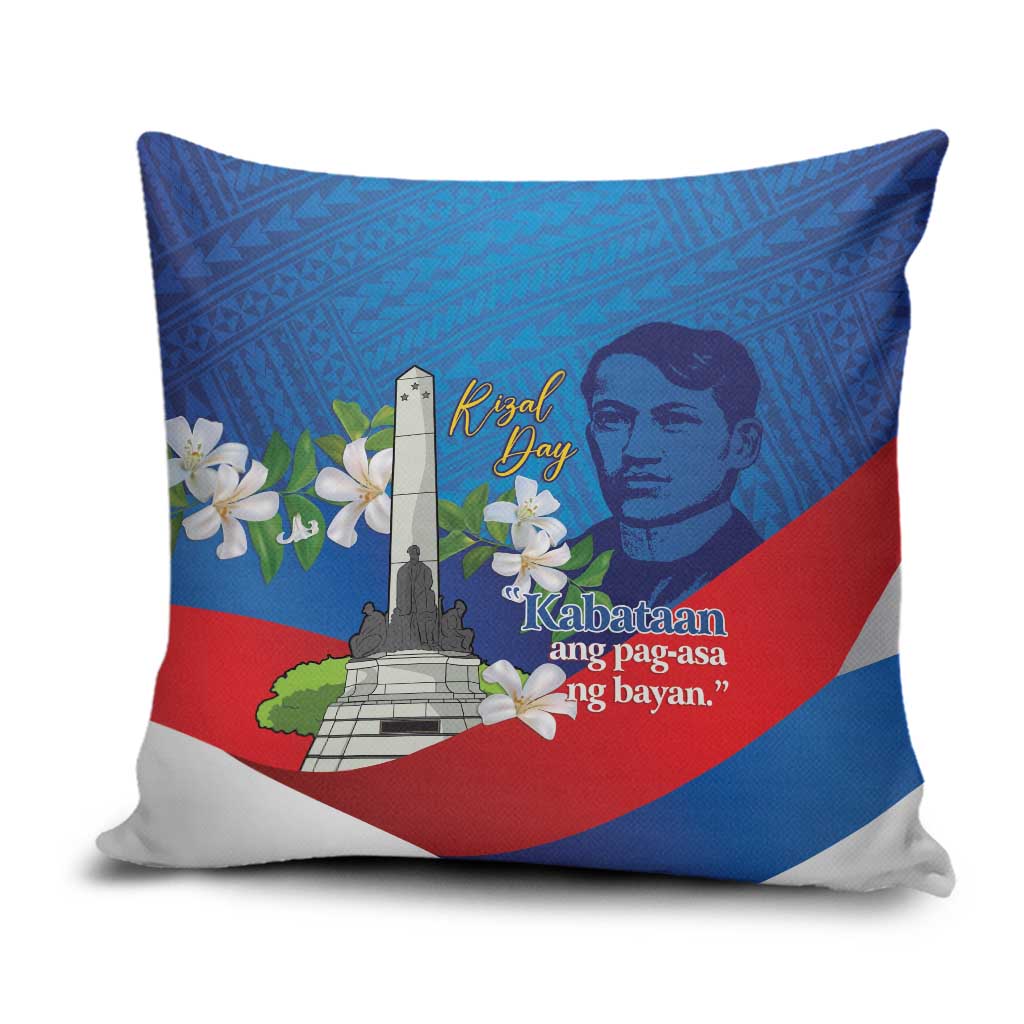 Philippines Rizal Day Pillow Cover Filipino Motto Stella Polynesian Pattern - Wonder Print Shop