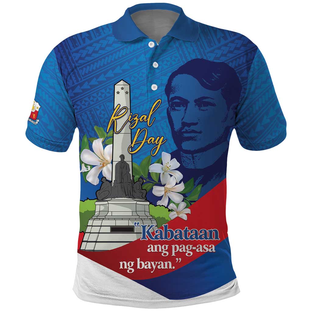Philippines Rizal Day Polo Shirt Filipino Motto Stella Polynesian Pattern - Wonder Print Shop