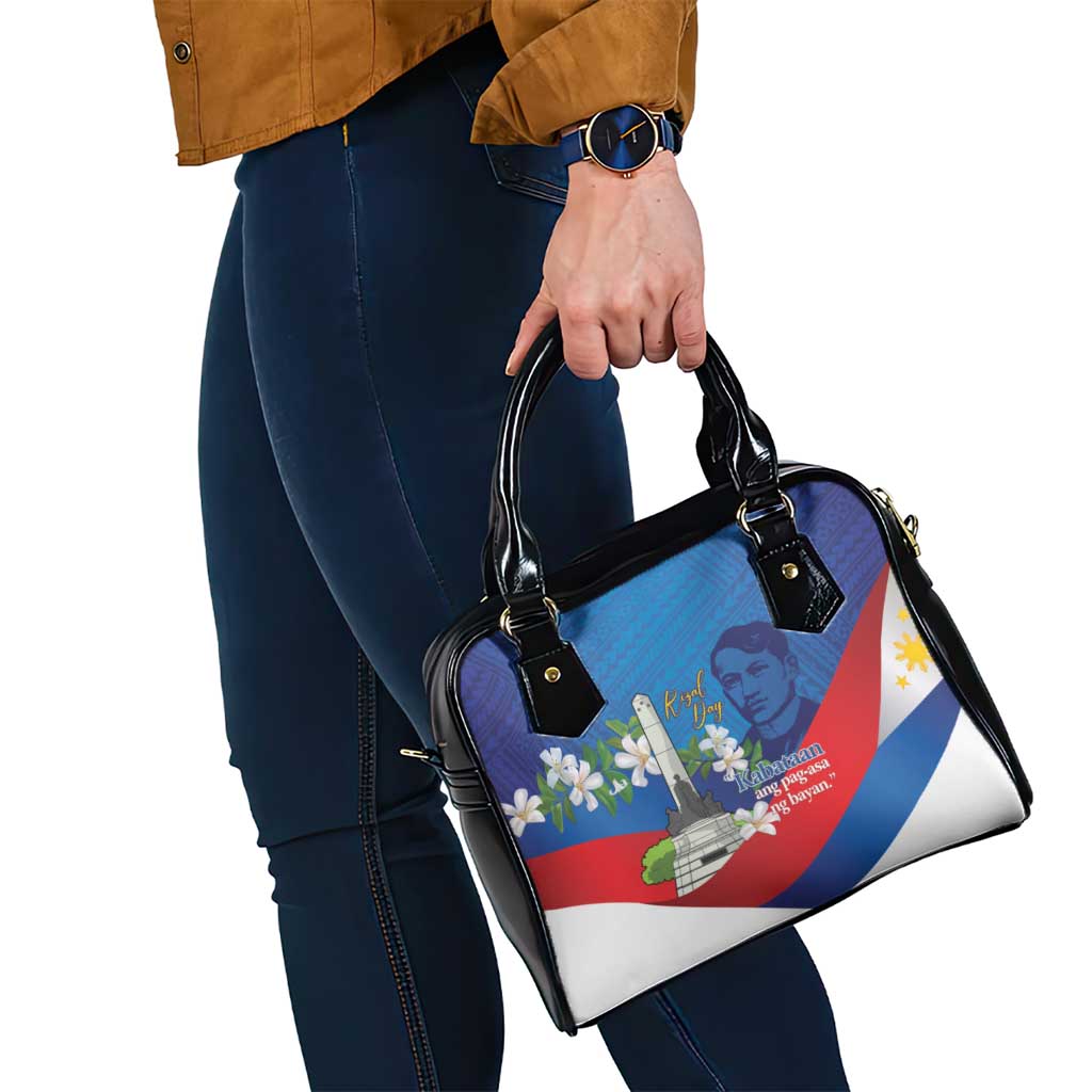 Philippines Rizal Day Shoulder Handbag Filipino Motto Stella Polynesian Pattern - Wonder Print Shop