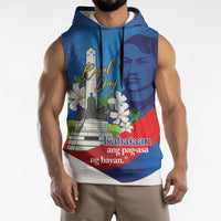 Philippines Rizal Day Sleeveless Hoodie Filipino Motto Stella Polynesian Pattern - Wonder Print Shop