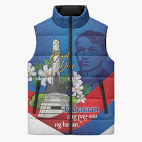 Philippines Rizal Day Sleeveless Puffer Jacket Filipino Motto Stella Polynesian Pattern - Wonder Print Shop