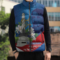 Philippines Rizal Day Sleeveless Puffer Jacket Filipino Motto Stella Polynesian Pattern - Wonder Print Shop