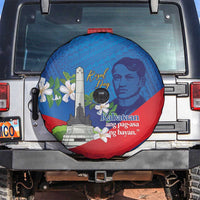 Philippines Rizal Day Spare Tire Cover Filipino Motto Stella Polynesian Pattern - Wonder Print Shop