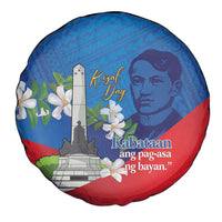 Philippines Rizal Day Spare Tire Cover Filipino Motto Stella Polynesian Pattern - Wonder Print Shop