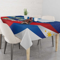 Philippines Rizal Day Tablecloth Filipino Motto Stella Polynesian Pattern - Wonder Print Shop
