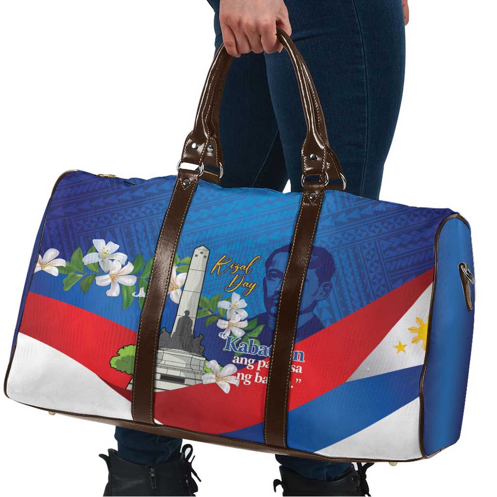 Philippines Rizal Day Travel Bag Filipino Motto Stella Polynesian Pattern - Wonder Print Shop