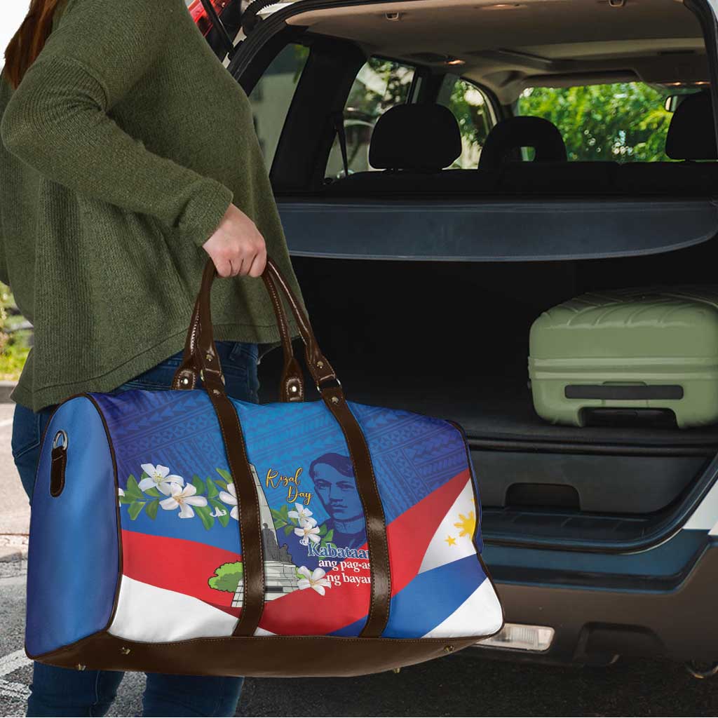 Philippines Rizal Day Travel Bag Filipino Motto Stella Polynesian Pattern - Wonder Print Shop