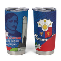 Philippines Rizal Day Tumbler Cup Filipino Motto Stella Polynesian Pattern - Wonder Print Shop