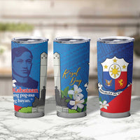 Philippines Rizal Day Tumbler Cup Filipino Motto Stella Polynesian Pattern - Wonder Print Shop