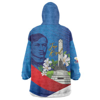 Philippines Rizal Day Wearable Blanket Hoodie Filipino Motto Stella Polynesian Pattern - Wonder Print Shop