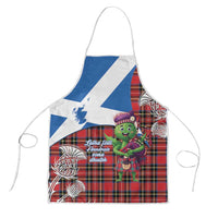Saint Andrews Day Scotland Apron Thistle Traditional Bagpipe Tartan Pattern - Wonder Print Shop