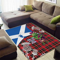Saint Andrews Day Scotland Area Rug Thistle Traditional Bagpipe Tartan Pattern - Wonder Print Shop