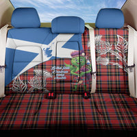 Saint Andrews Day Scotland Back Car Seat Cover Thistle Traditional Bagpipe Tartan Pattern - Wonder Print Shop