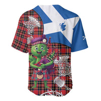 Saint Andrews Day Scotland Baseball Jersey Thistle Traditional Bagpipe Tartan Pattern - Wonder Print Shop