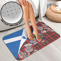 Saint Andrews Day Scotland Bathroom Set Thistle Traditional Bagpipe Tartan Pattern - Wonder Print Shop