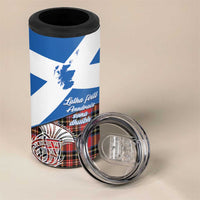 Saint Andrews Day Scotland 4 in 1 Can Cooler Tumbler Thistle Traditional Bagpipe Tartan Pattern - Wonder Print Shop