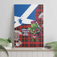 Saint Andrews Day Scotland Canvas Wall Art Thistle Traditional Bagpipe Tartan Pattern - Wonder Print Shop