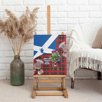 Saint Andrews Day Scotland Canvas Wall Art Thistle Traditional Bagpipe Tartan Pattern - Wonder Print Shop