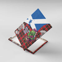 Saint Andrews Day Scotland Canvas Wall Art Thistle Traditional Bagpipe Tartan Pattern - Wonder Print Shop