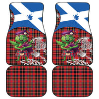 Saint Andrews Day Scotland Car Mats Thistle Traditional Bagpipe Tartan Pattern - Wonder Print Shop