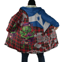 Saint Andrews Day Scotland Cloak Thistle Traditional Bagpipe Tartan Pattern - Wonder Print Shop