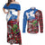 Saint Andrews Day Scotland Couples Matching Off Shoulder Maxi Dress and Long Sleeve Button Shirt Thistle Traditional Bagpipe Tartan Pattern - Wonder Print Shop