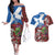 Saint Andrews Day Scotland Couples Matching Off The Shoulder Long Sleeve Dress and Hawaiian Shirt Thistle Traditional Bagpipe Tartan Pattern - Wonder Print Shop
