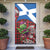Saint Andrews Day Scotland Door Cover Thistle Traditional Bagpipe Tartan Pattern - Wonder Print Shop
