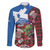 Saint Andrews Day Scotland Family Matching Off The Shoulder Long Sleeve Dress and Hawaiian Shirt Thistle Traditional Bagpipe Tartan Pattern - Wonder Print Shop