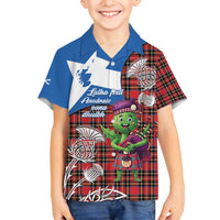 Saint Andrews Day Scotland Family Matching Tank Maxi Dress and Hawaiian Shirt Thistle Traditional Bagpipe Tartan Pattern - Wonder Print Shop