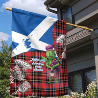 Saint Andrews Day Scotland Garden Flag Thistle Traditional Bagpipe Tartan Pattern - Wonder Print Shop