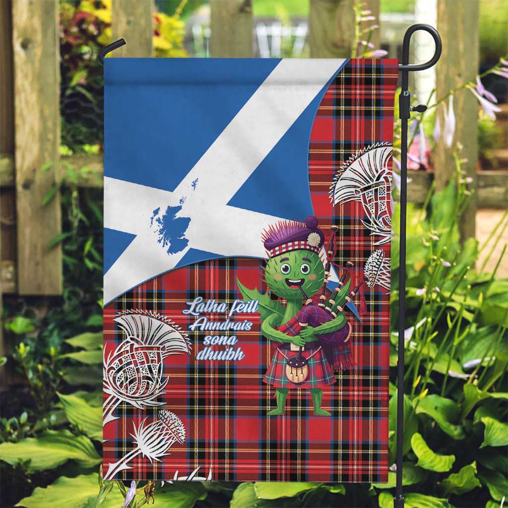 Saint Andrews Day Scotland Garden Flag Thistle Traditional Bagpipe Tartan Pattern - Wonder Print Shop
