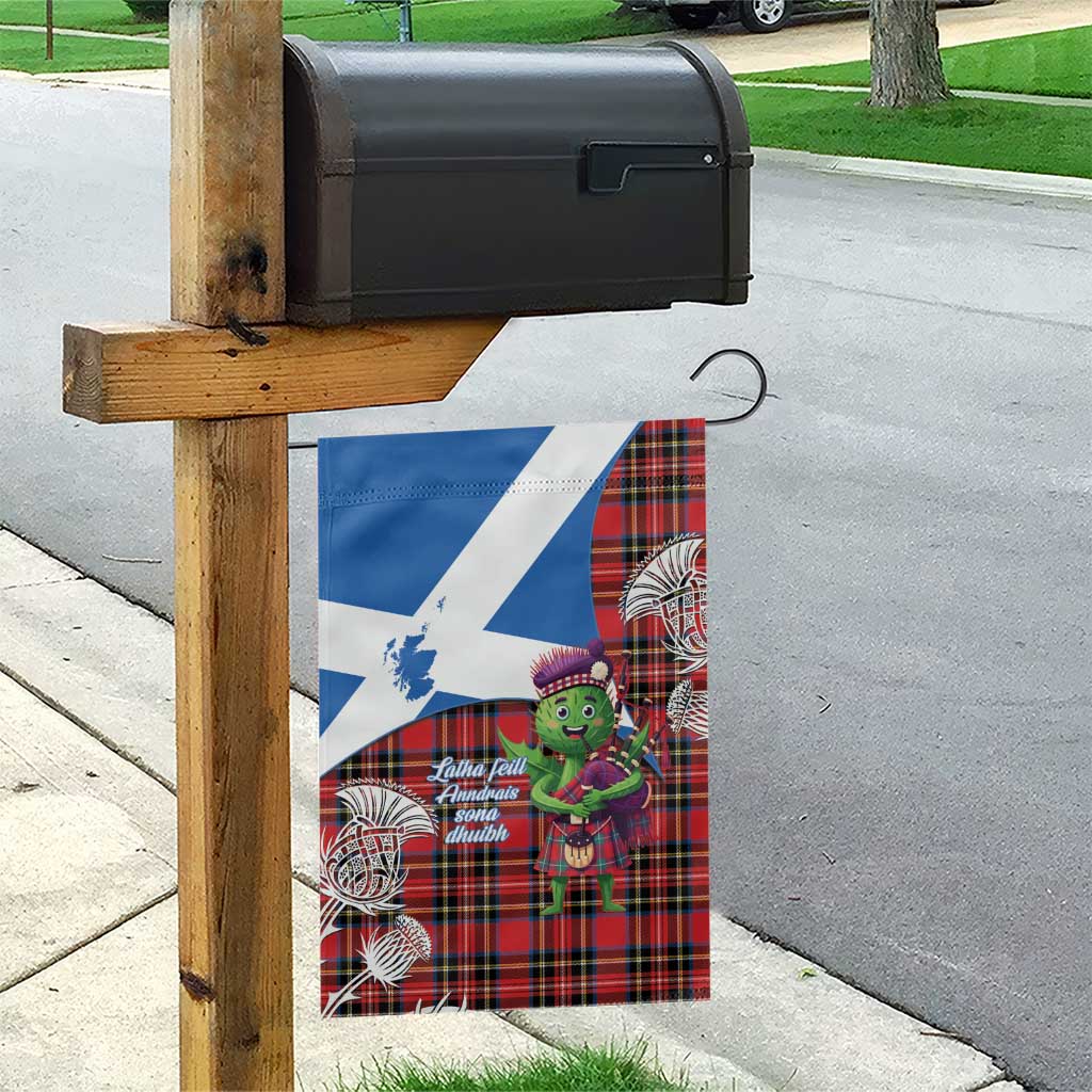 Saint Andrews Day Scotland Garden Flag Thistle Traditional Bagpipe Tartan Pattern - Wonder Print Shop