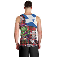 Saint Andrews Day Scotland Men Tank Top Thistle Traditional Bagpipe Tartan Pattern - Wonder Print Shop
