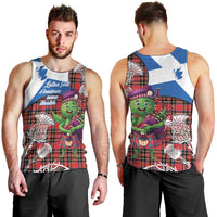 Saint Andrews Day Scotland Men Tank Top Thistle Traditional Bagpipe Tartan Pattern - Wonder Print Shop
