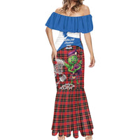 Saint Andrews Day Scotland Mermaid Dress Thistle Traditional Bagpipe Tartan Pattern - Wonder Print Shop
